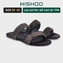 Dép Lê Nữ Đế Bệt Quai Ngang Đính đá 2 quai có Bigsize HISHOO S151
