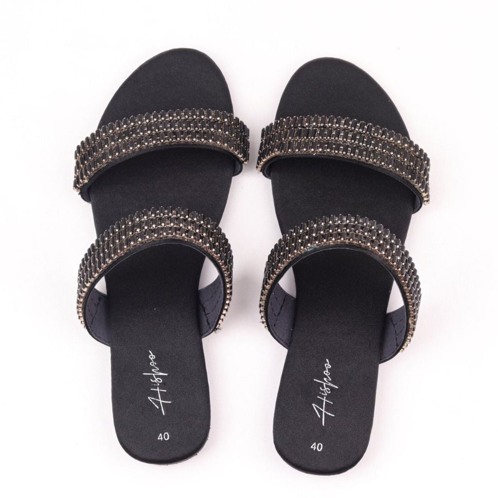 Dép Lê Nữ Đế Bệt Quai Ngang Đính đá 2 quai có Bigsize HISHOO S151