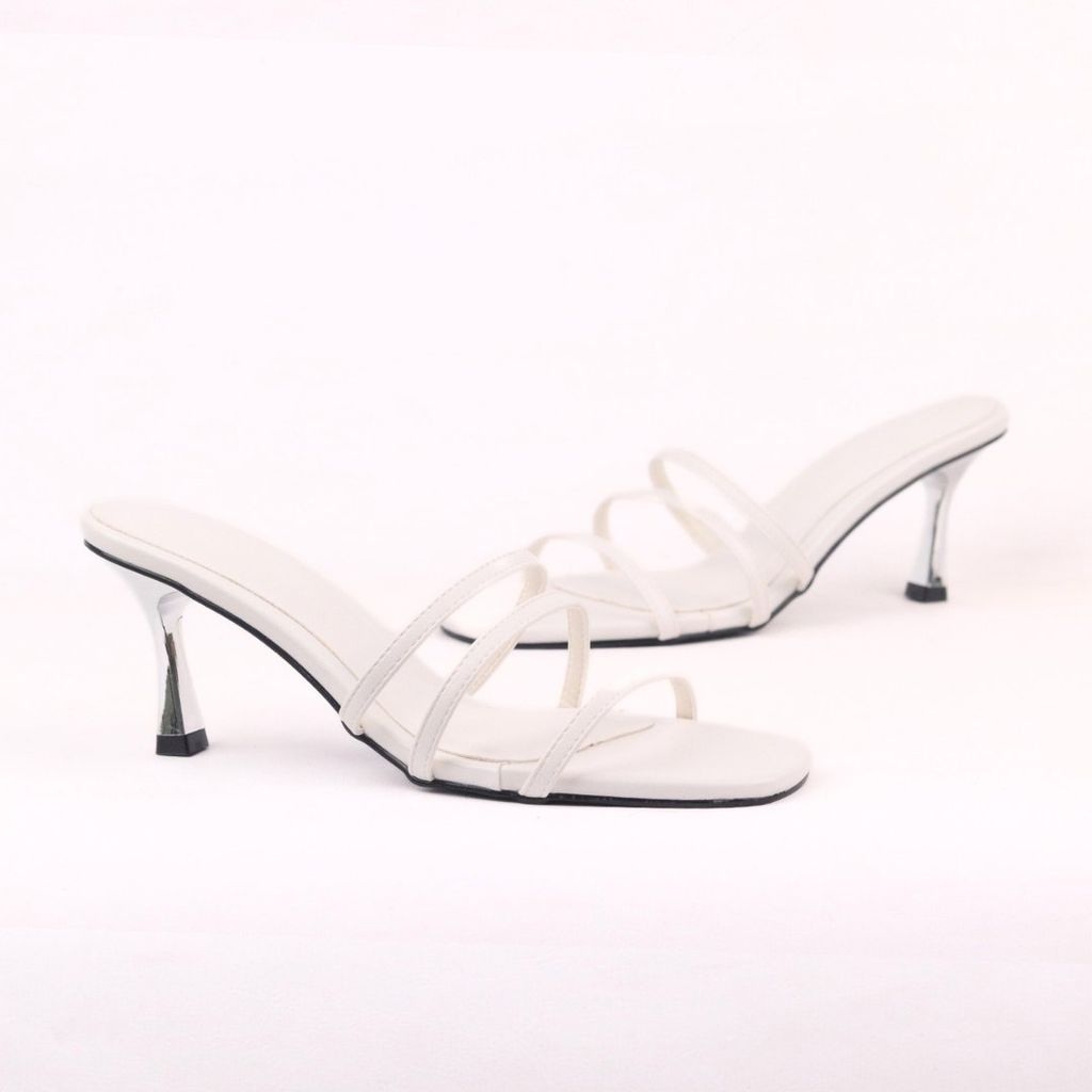 Giày Cao Gót 7cm Nữ Mũi Tròn Quai Mảnh Hishoo S072