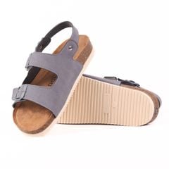 Dép đế trấu sandal birken quai ngang 2 khoá premium HISHOO H102