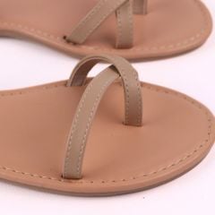 Giày Sandal Nữ Xỏ Ngón Quai Hậu Dây Mảnh Hishoo S059