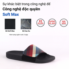 Dép quai ngang da bò Xé dán Caro ZigZag HISHOO U115
