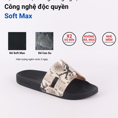 Dép quai ngang Da Rắn Chữ H HISHOO U114
