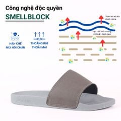 Dép quai ngang da bò Xám da lộn HISHOO U111