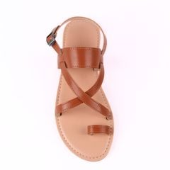 Giày Sandal Nữ Đế Bệt Quai Chéo Dây Mảnh Hishoo S057