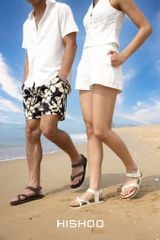 Dép đế trấu birken sandal quai ngang xỏ ngón premium HISHOO B118