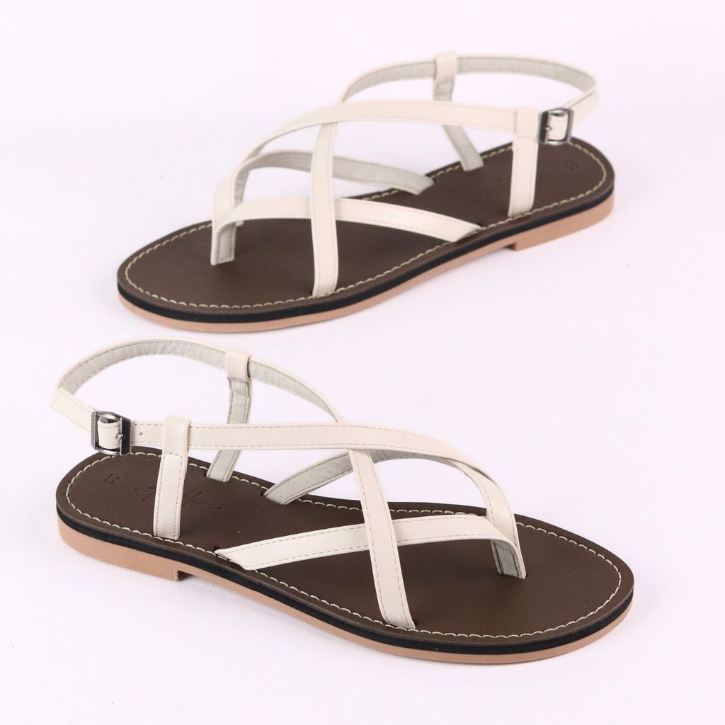 Giày Sandal Nữ Quai Ngang Có Bigsize Hishoo S023