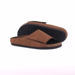 Dép đế trấu birken xé dán Form Công Thái Học quai ngang da lộn HISHOO R108