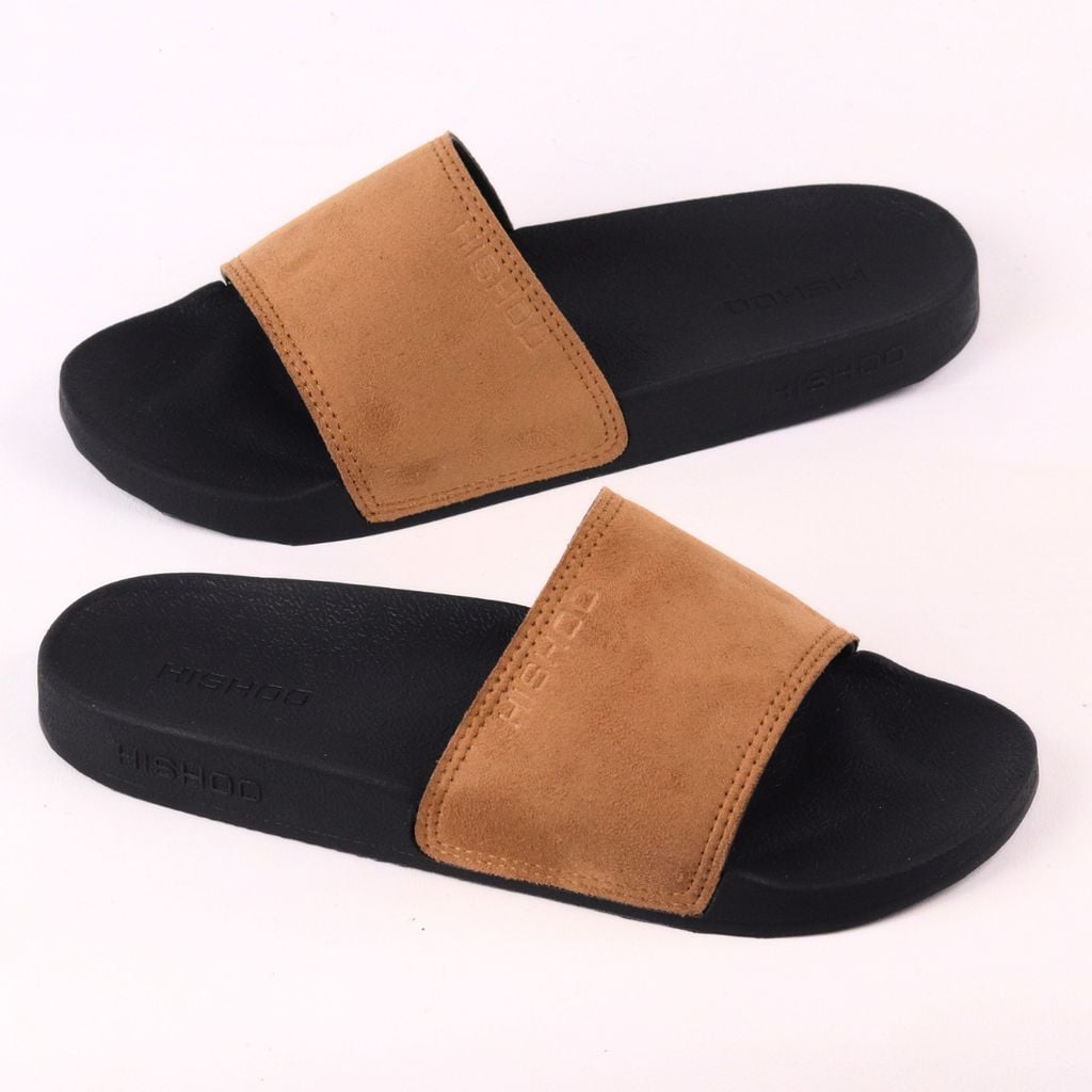 Dép quai ngang da bò Bò da lộn HISHOO U114