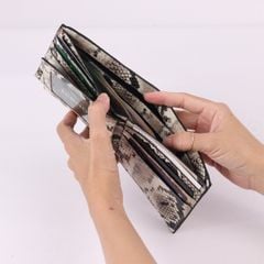 Ví Da Ngang Nam Nữ Đựng Thẻ [DA RẮN] Alpha Da Bò Phụ Kiện Hishoo V005