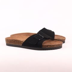 Dép đế trấu birken bé trai bé gái 1 khoá da lộn premium HISHOO H113