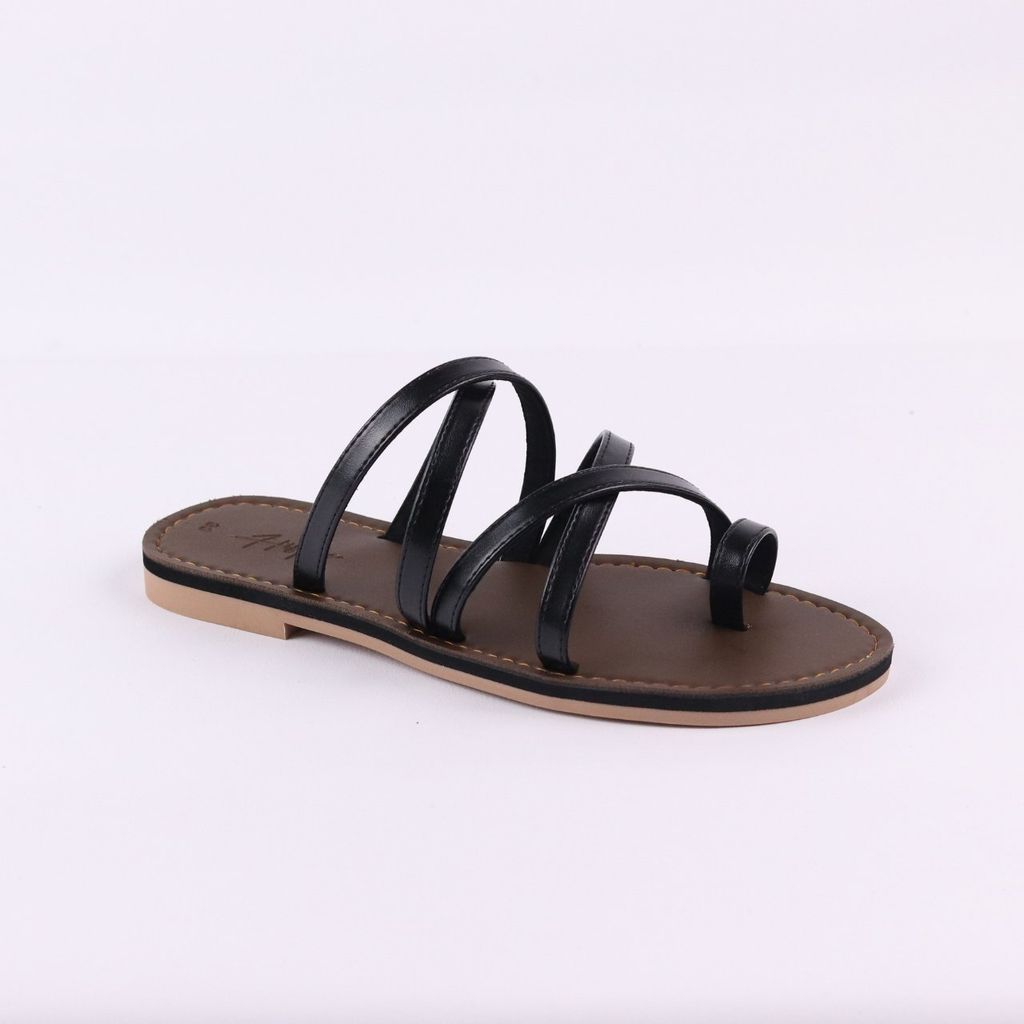 Dép Lê Nữ Xỏ Ngón Đế Bệt Quai Đan Chéo có Bigsize HISHOO S071
