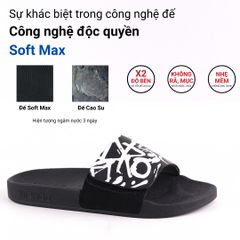 Dép quai ngang da bò Xé dán Grafiti HISHOO U115