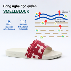 Dép quai ngang da bò In Hình Họa Tiết Hươu Đỏ HISHOO U112
