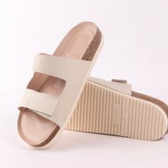 Dép đế trấu birken bé trai bé gái quai ngang xé dán premium HISHOO B105