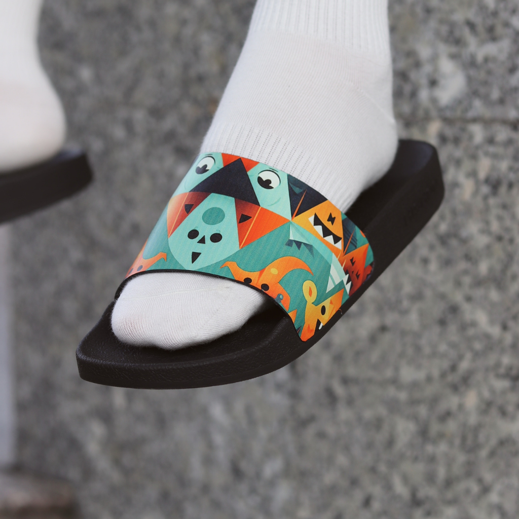 Dép quai ngang da bò In Hình Kẹo Hay Bị Ghẹo HISHOO U113