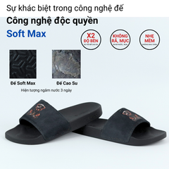 Dép quai ngang da bò lộn Gấu Sáu Bảnh HISHOO U113
