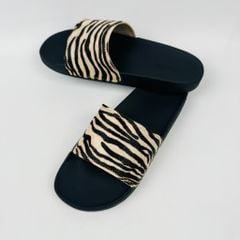 Dép quai ngang da bò Ngựa vằn Cowhide HISHOO U555