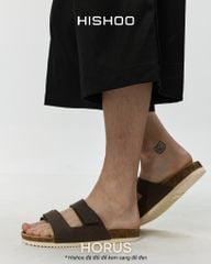 Dép đế trấu birken quai ngang xé dán premium HISHOO B105
