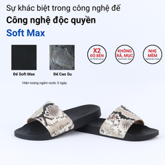 Dép quai ngang Da Rắn HISHOO U114