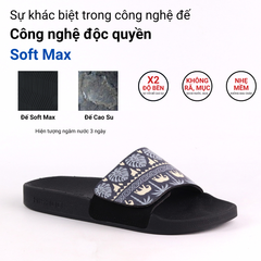 Dép quai ngang da bò Xé dán Voi Thái Lan HISHOO U115