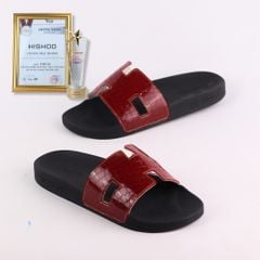 Dép quai ngang Đỏ Vẩy Rồng CHỮ H HISHOO U114