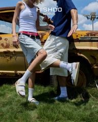 Dép đế trấu sandal birken quai ngang 2 khoá premium HISHOO B102