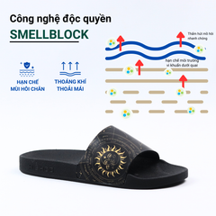 Dép quai ngang da bò In Hình Tiểu Chòm Sao HISHOO U113