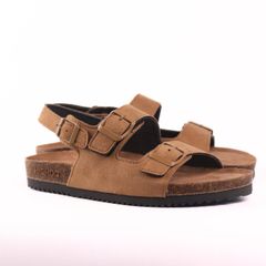 Dép đế trấu sandal birken bé trai bé gái quai ngang 2 khoá premium HISHOO H102