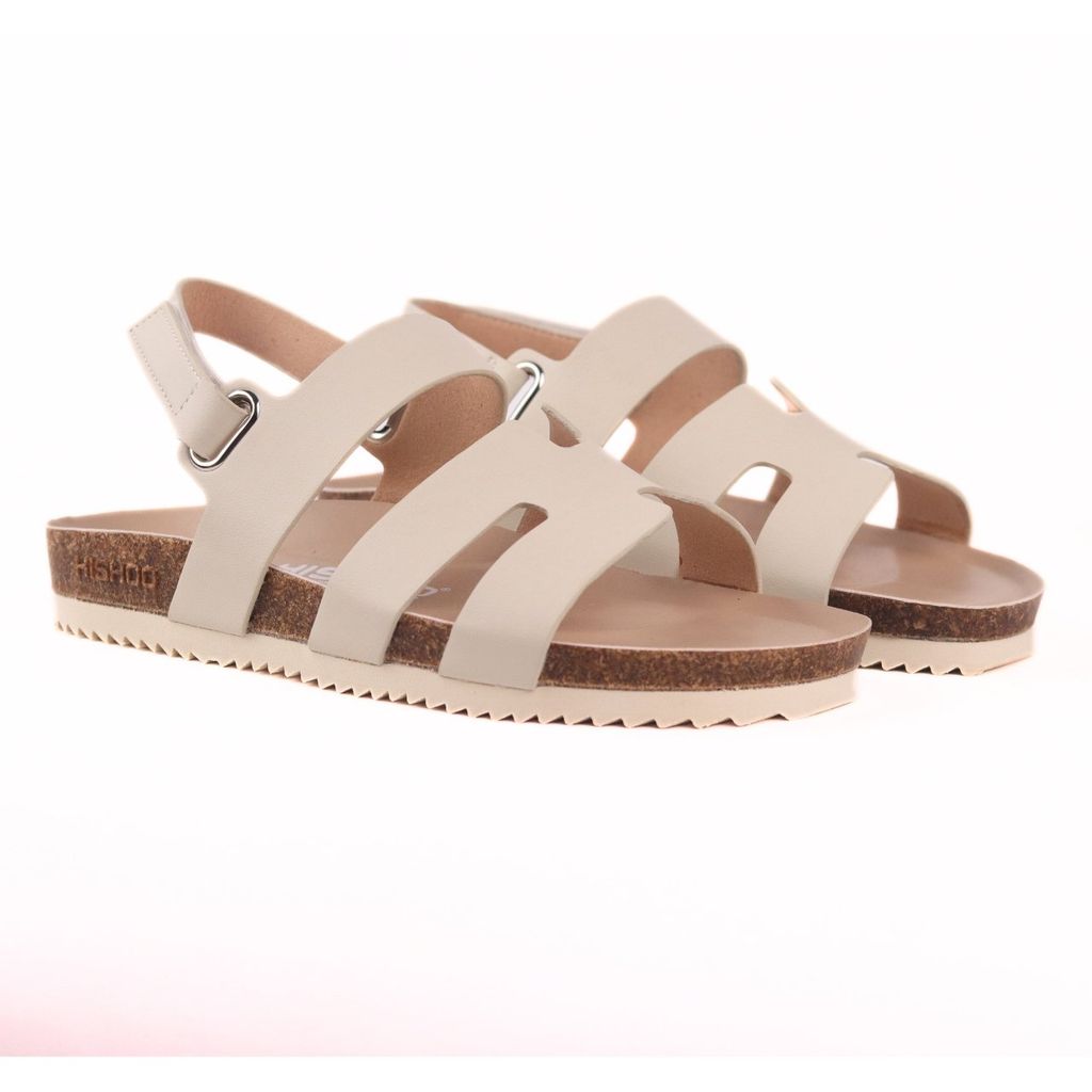 Dép đế trấu birken bé trai bé gái  sandal chữ H premium HISHOO B115