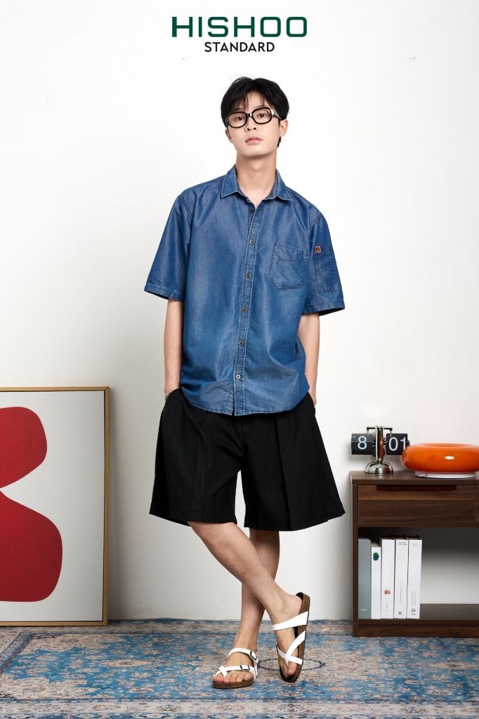 Dép đế trấu birken quai ngang xỏ ngón HISHOO S098