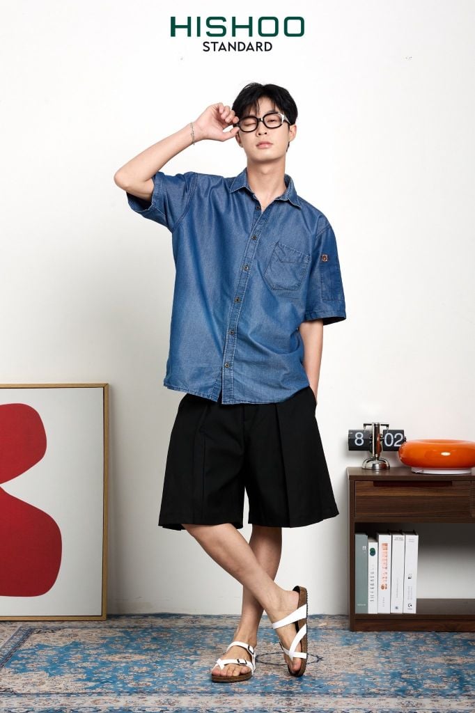Dép đế trấu birken quai ngang xỏ ngón HISHOO S098