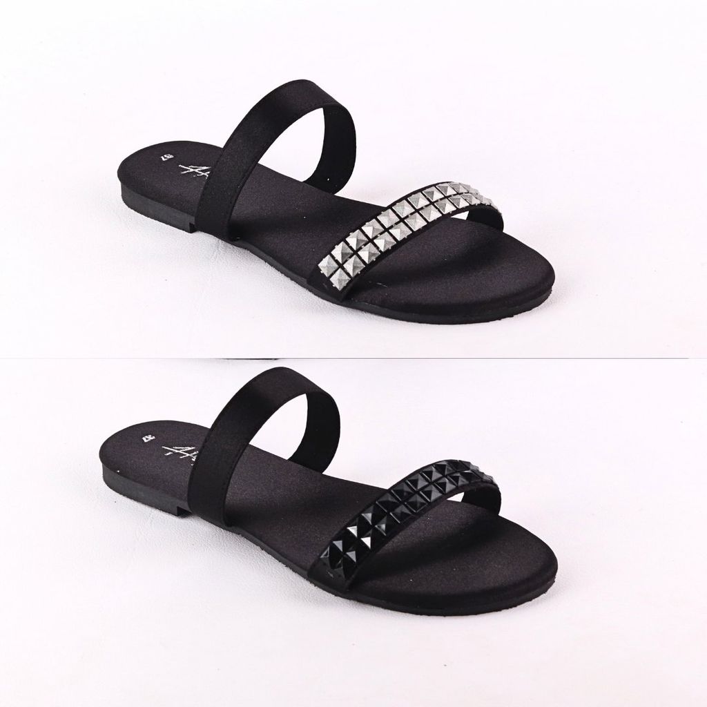 Dép Lê Nữ Đế Bệt Quai Ngang Đính đá 1 quai có Bigsize HISHOO S134