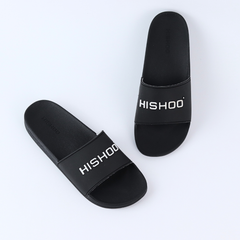 Dép quai ngang quai nhựa Đen HISHOO N112