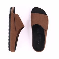 Dép đế trấu birken xé dán Form Công Thái Học quai ngang da lộn HISHOO R108