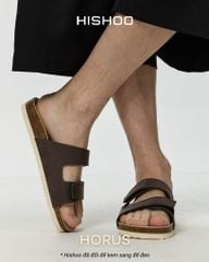 Dép đế trấu birken quai ngang xé dán premium HISHOO B105