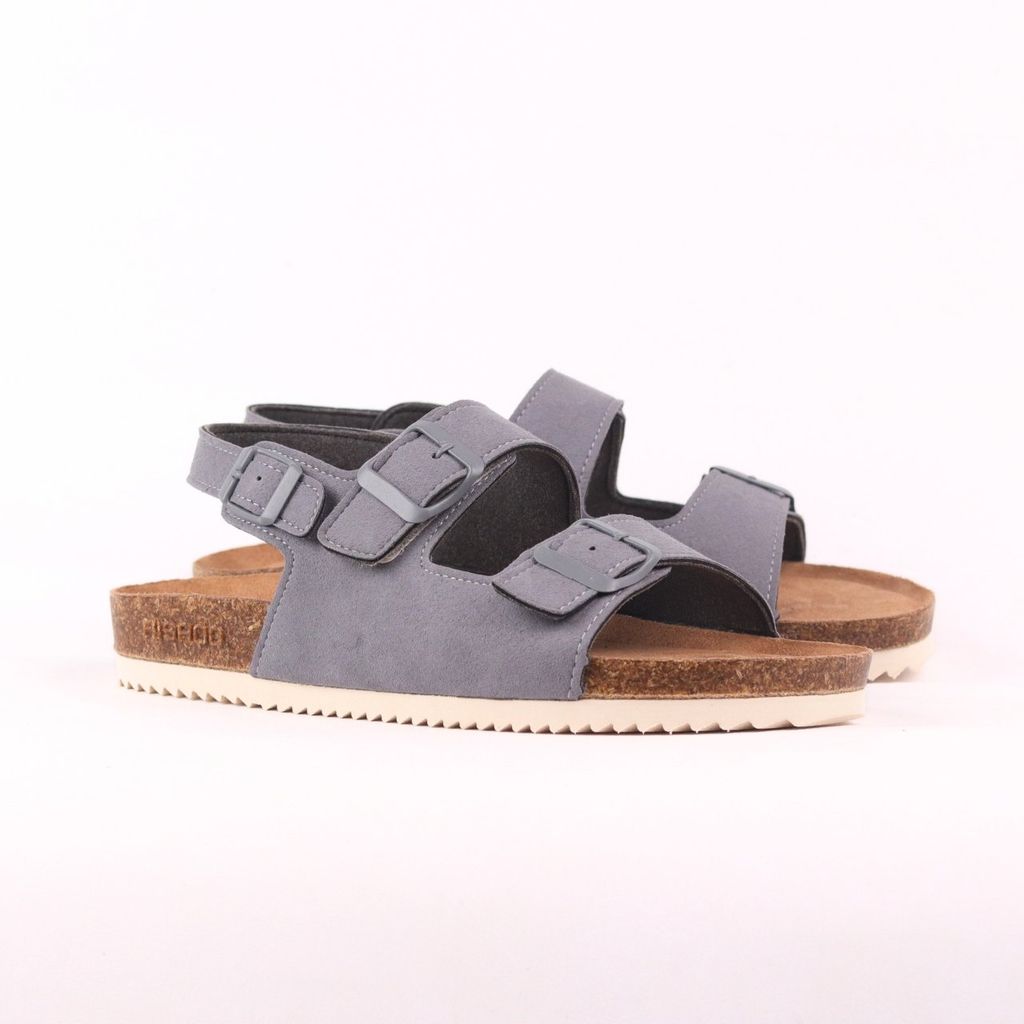 Dép đế trấu sandal birken quai ngang 2 khoá premium HISHOO H102