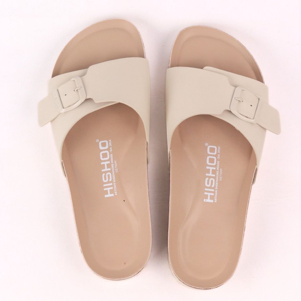 Dép đế trấu birken bé trai bé gái 1 khoá premium HISHOO B113