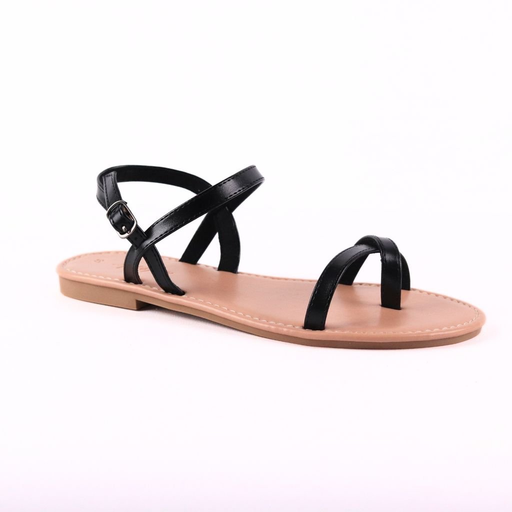 Giày Sandal Nữ Xỏ Ngón Quai Hậu Dây Mảnh Hishoo S059