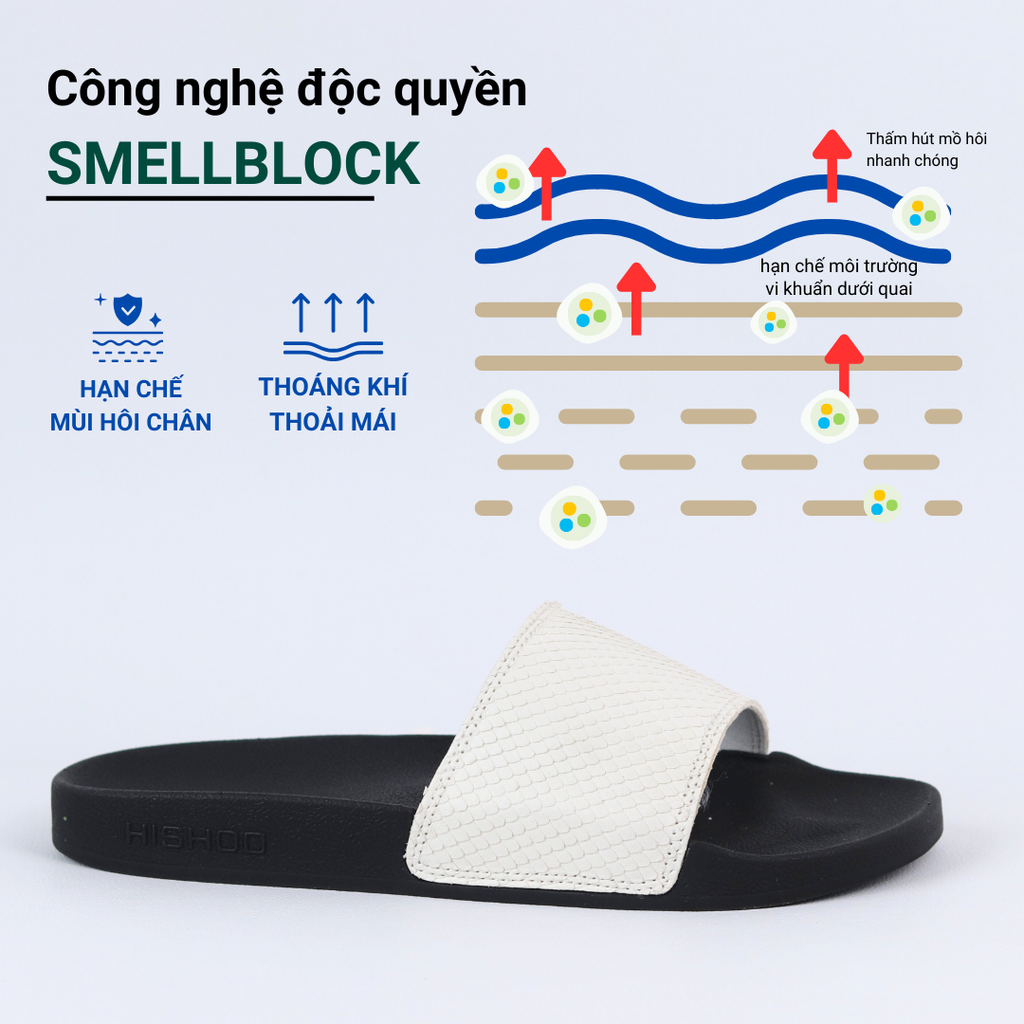Dép quai ngang Da Vẩy Rồng HISHOO U666