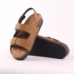 Dép đế trấu sandal birken bé trai bé gái quai ngang 2 khoá premium HISHOO H102