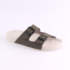 Dép quai ngang Da Nubuck 2 Khoá HISHOO D111