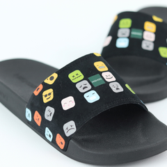 Dép quai ngang da bò lộn Icon Cảm Xúc Emoji HISHOO U112