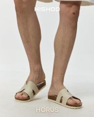 Dép đế trấu birken chữ H premium HISHOO B095
