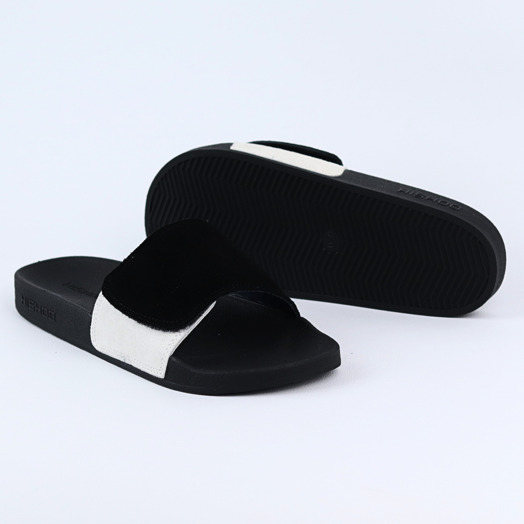 Dép quai ngang da bò Xé dán HISHOO U115
