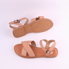 Giày Sandal Nữ Quai Hậu Mũi Tròn Có Bigsize Hishoo S037