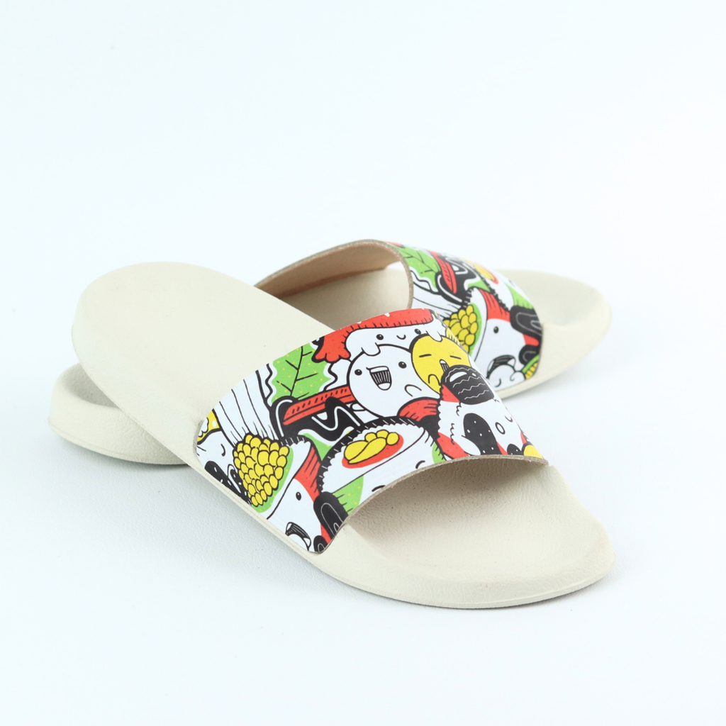 Dép quai ngang da bò lộn Xứ Sở Cơm Cuộn HISHOO U112