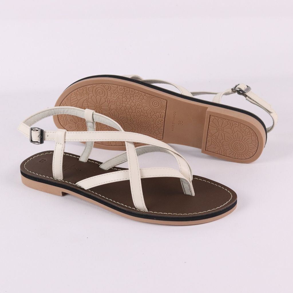 Giày Sandal Nữ Quai Ngang Có Bigsize Hishoo S023
