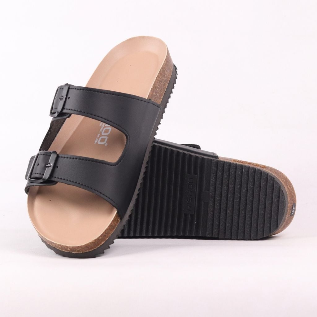 Dép đế trấu birken bé trai bé gái 2 khoá premium HISHOO B093