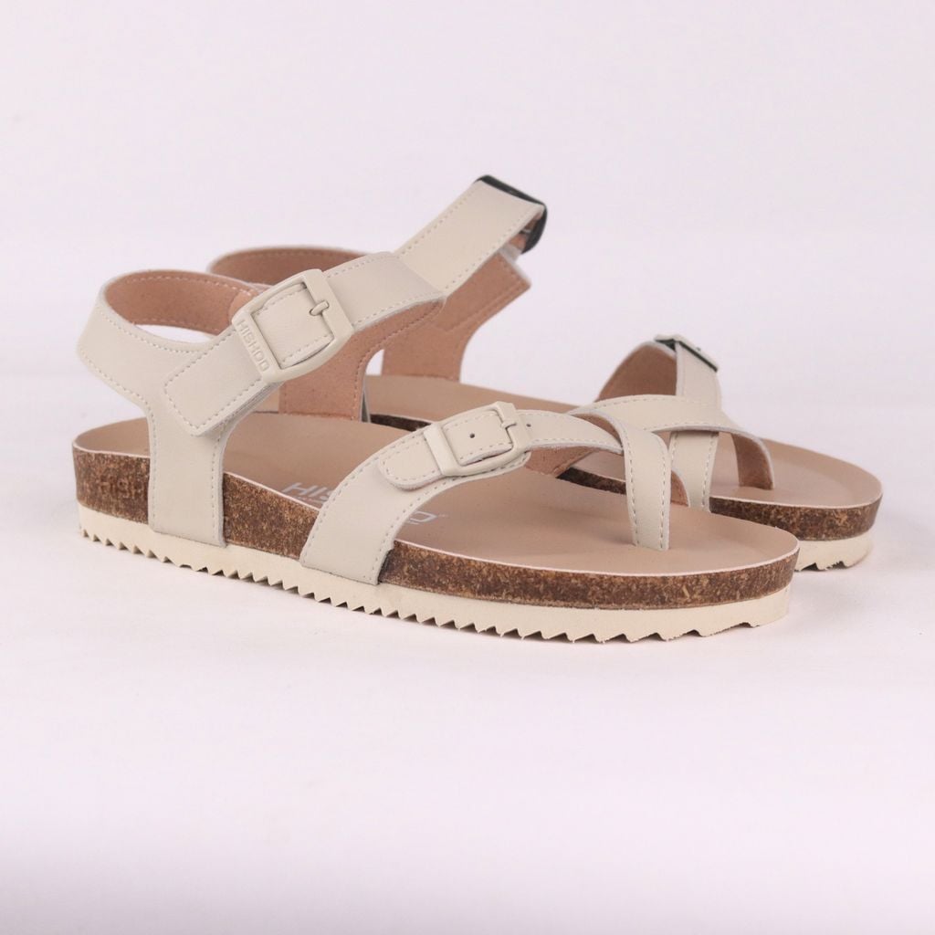 Dép đế trấu birken sandal quai ngang xỏ ngón premium HISHOO B118